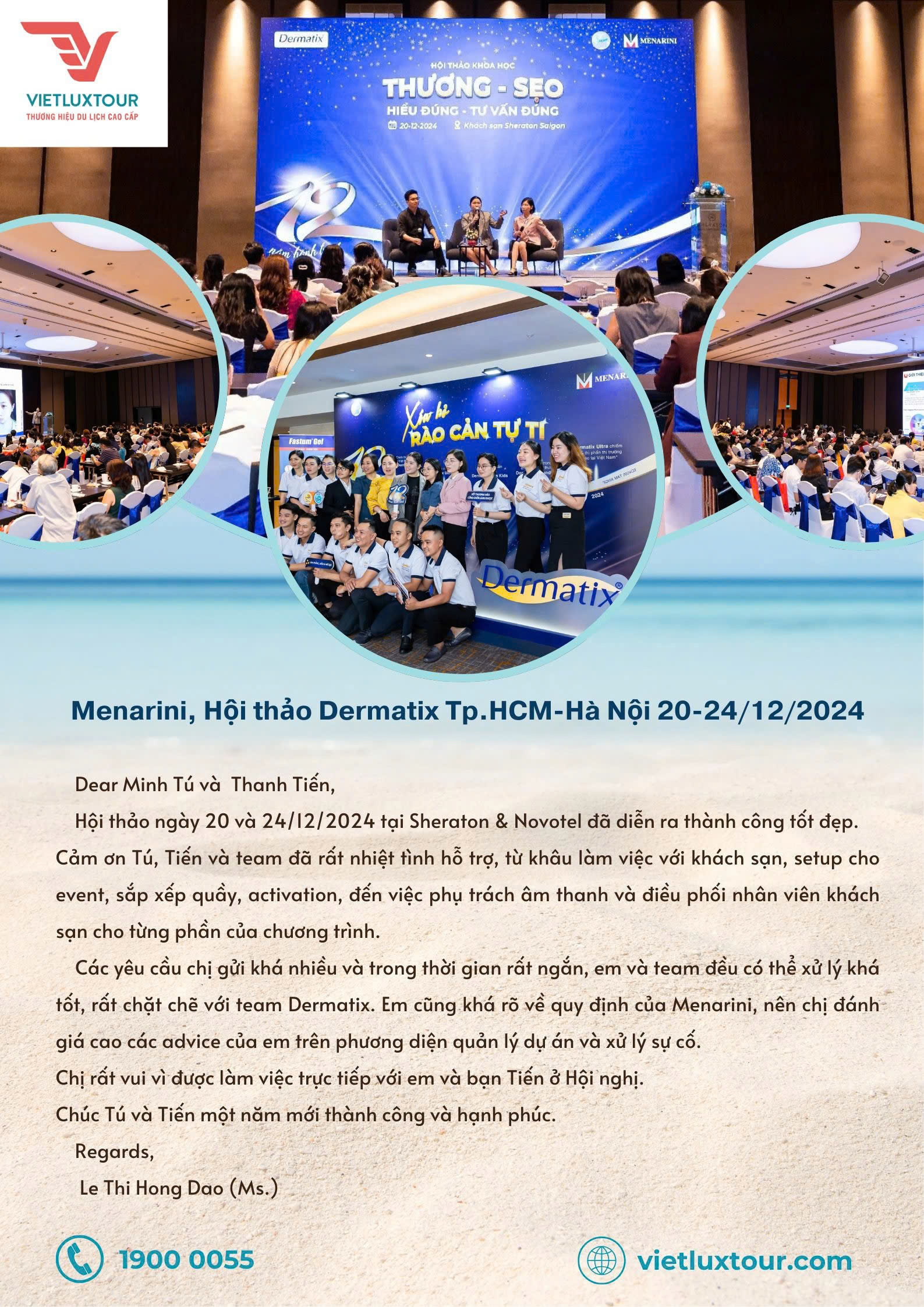 Menarini Tri ân Đội Ngũ Hỗ Trợ Hội Thảo Dermatix 2024